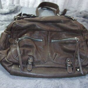 E-95 SORIAL (NEW YORK) BROWN LEATHER SHOULDER BAG